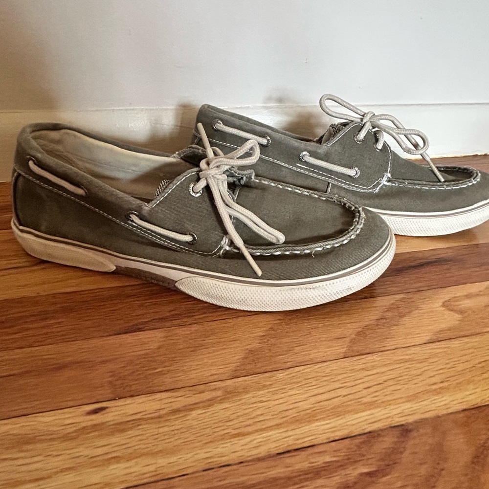 Men's green Sperry Top Sider Boat Shoes